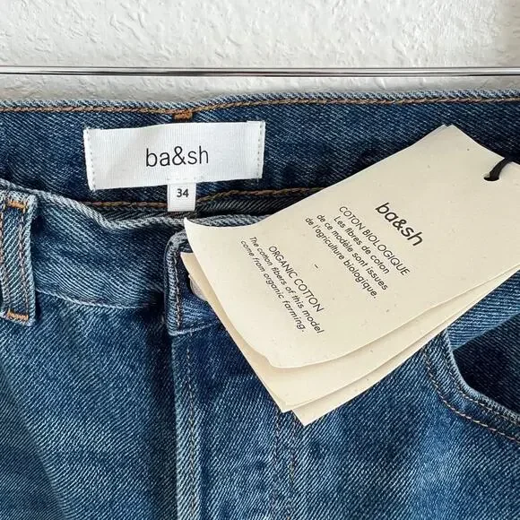 NWT BA&SH Vadou jeans / 2 tone wide flare leg jeans / size 2 - Picture 7 of 9